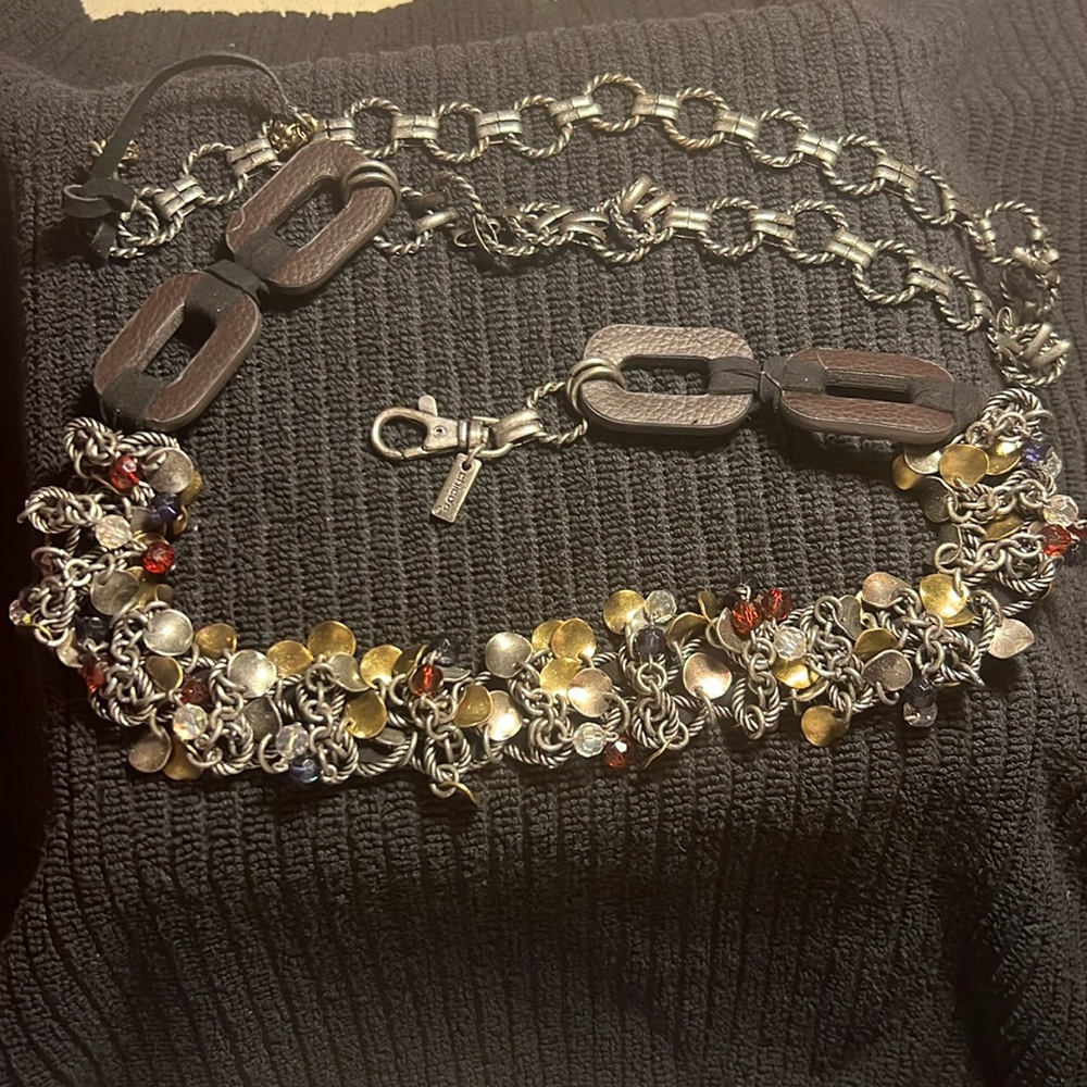 Necklace or belt by Chicos. Bulky heavy, very sturdy.